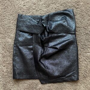 Zara Black Metallic Mini Skirt
